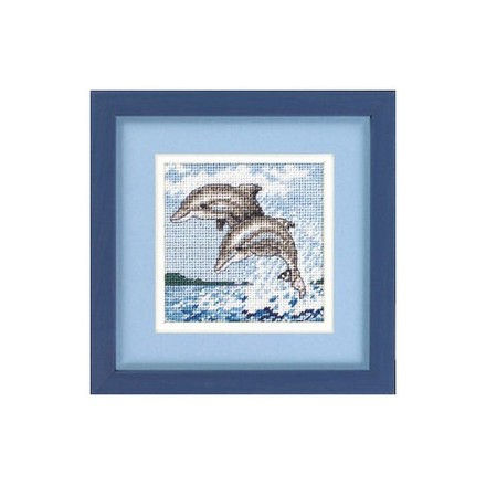 Набор для вышивания Dimensions 17046 Dance of the Dolphins - Вышивка крестиком и бисером - Овца Рукодельница