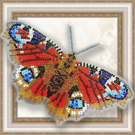 Набор для вышивки бисером бабочки на прозрачной основе Вдохновение Павлиний Глаз BGP-009 - Вышивка крестиком и бисером - Овца Рукодельница