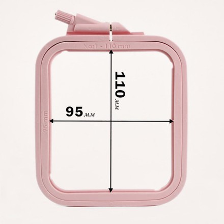 Пяльцы-рамка Nurge (розовые) 170-11 квадратные для вышивания , 110 мм, х 95 мм - Вышивка крестиком и бисером - Овца Рукодельница