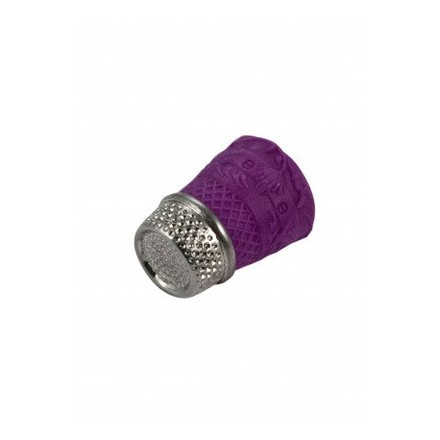 Наперсток силикон+метал Фиолетовый (Размер:L) (Франция) 91733 - Вышивка крестиком и бисером - Овца Рукодельница