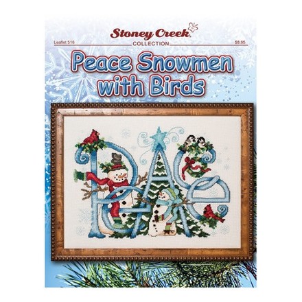 Peace Snowman with Birds Схема для вышивания крестом Stoney Creek LFT516 - Вишивка хрестиком і бісером - Овечка Рукодільниця