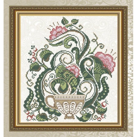 Схема на ткани для вышивания бисером ArtSolo Цветочный чай VKA4711 - Вишивка хрестиком і бісером - Овечка Рукодільниця