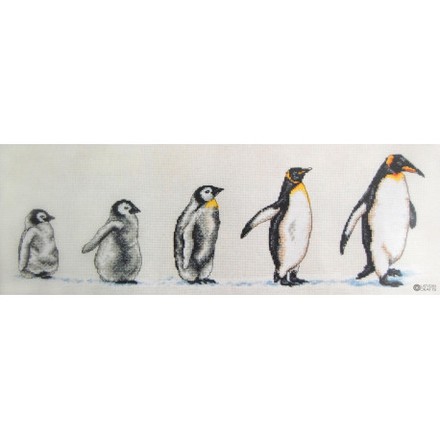 Набор для вышивания Anchor PCE751 Penguins in a row/ Пингвины в ряд - Вышивка крестиком и бисером - Овца Рукодельница