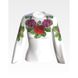 Набір для вишивки жіночої блузки бісером Лілові троянди, фіалки БЖ010кБннннk