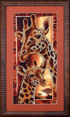 Африка Жирафы. Набор для вышивки бисером. Магия канвы (Б-057мк) - Вышивка крестиком и бисером - Овца Рукодельница