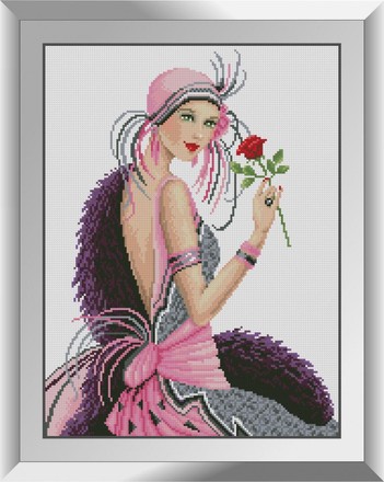 Леди с розой. Набор алмазной живописи. Dream Art (31384D) - Вышивка крестиком и бисером - Овца Рукодельница