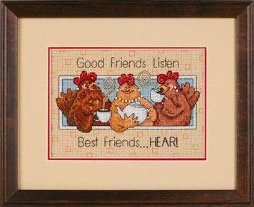 Набор для вышивания Dimensions 65079 Good Friends Listen - Вышивка крестиком и бисером - Овца Рукодельница
