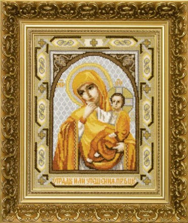 Икона Пресвятая Богородица Отрада или утешение. Набор для вышивки крестиком. Чаривна мить (394ч) - Вышивка крестиком и бисером - Овца Рукодельница