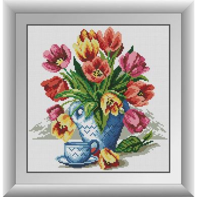 Тюльпани у вазі. Dream Art (30058D) - Вишивка хрестиком і бісером - Овечка Рукодільниця