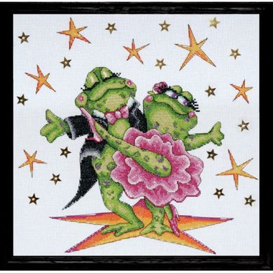 Набор для вышивания Design Works 2776 Dancing Frogs - Вишивка хрестиком і бісером - Овечка Рукодільниця