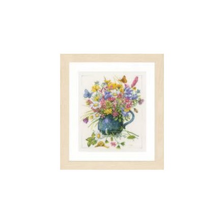 Набор для вышивания Lanarte Flowers in vase Цветы в вазе PN-0164074 - Вышивка крестиком и бисером - Овца Рукодельница