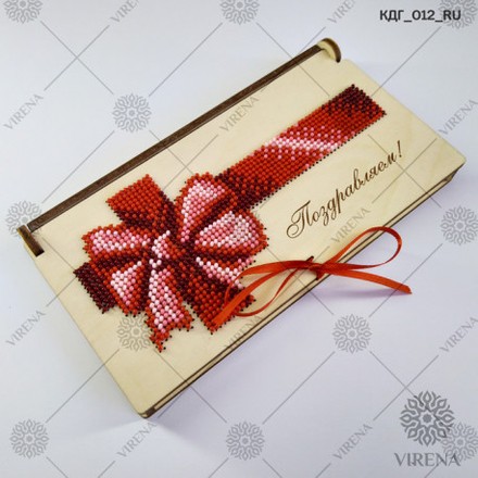 Поздравляем Набор для изготовления подарочной коробочки для денег VIRENA КДГ_012_RU - Вышивка крестиком и бисером - Овца Рукодельница