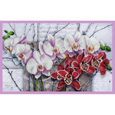 Симфония орхидей. Набор для вышивания бисером. Картины бисером (P-263кб) - Вышивка крестиком и бисером - Овца Рукодельница
