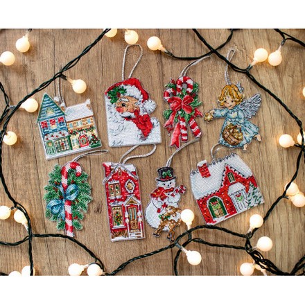 Рождественский набор игрушек № 2 LETISTITCH Набор для вышивания крестом L 8002 - Вышивка крестиком и бисером - Овца Рукодельница