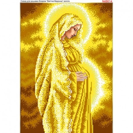 Діва Марія вагітна у золоті Схема для вишивки бісером Biser-Art B614ба - Вишивка хрестиком і бісером - Овечка Рукодільниця