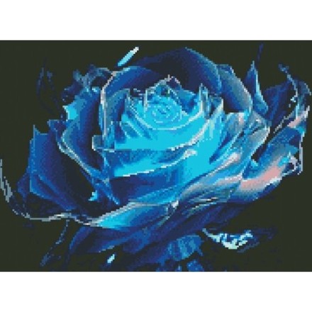 Схема для вишивання хрестиком Творча студія Nuance Блакитна троянда С-023НВ - Вышивка крестиком и бисером - Овца Рукодельница