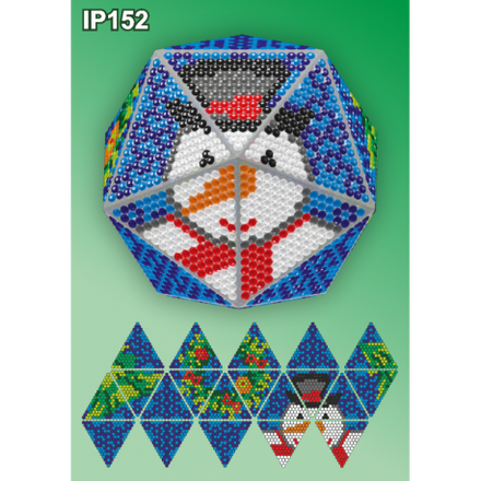 Снеговик 3d Новогодний шар Набор для выкладки пластиковыми алмазиками Вдохновение IP152 - Вышивка крестиком и бисером - Овца Рукодельница