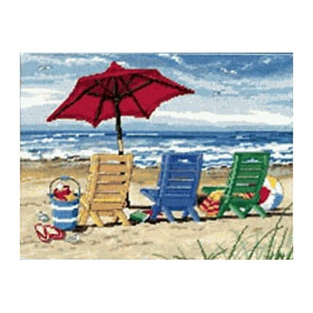 Набор для вышивания Dimensions 20022 Beach Chair Trio - Вышивка крестиком и бисером - Овца Рукодельница
