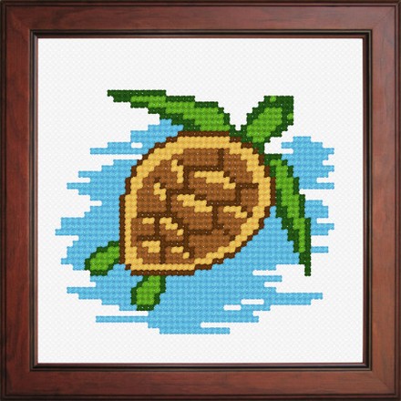 Морская черепаха Ткань для вышивания с нанесённым рисунком Orchidea O-1166 - Вышивка крестиком и бисером - Овца Рукодельница