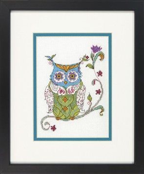 Набор для вышивания Dimensions 70-65163 Цветущая сова / Blooming owl - Вышивка крестиком и бисером - Овца Рукодельница