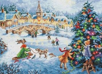 Набор для вышивания Dimensions 70-08919 Winter Celebration - Вышивка крестиком и бисером - Овца Рукодельница