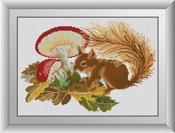 Набір для малювання каменями алмазний живопис Dream Art Білочка (квадратні, повна) 30951D - Вишивка хрестиком і бісером - Овечка Рукодільниця