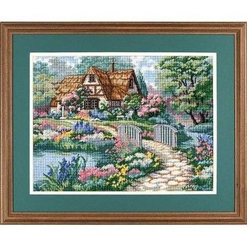 Набор для вышивания гобеленом Dimensions 02461 Умиротворенный коттедж/Cottage Retreat - Вышивка крестиком и бисером - Овца Рукодельница