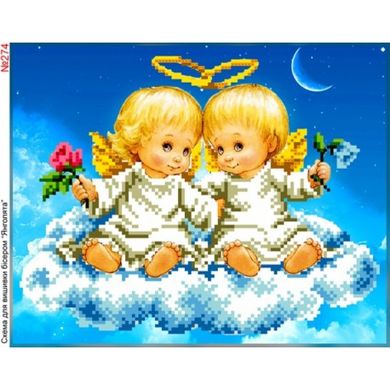 Ангелочки Схема для вишивки бісером Biser-Art 274ба - Вишивка хрестиком і бісером - Овечка Рукодільниця