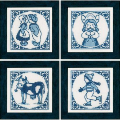 Синий комплект Набор для вышивки крестом LanArte PN-0164061 - Вышивка крестиком и бисером - Овца Рукодельница