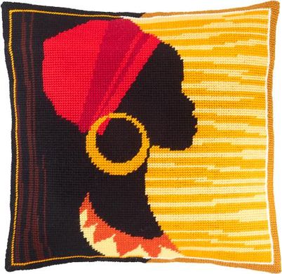 Африка. Набір для вишивання подушки. Чарівниця (V-157) - Вишивка хрестиком і бісером - Овечка Рукодільниця