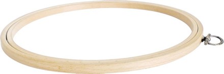 Пяльці рамка круглі дерев'яні з підвісом. Nurge (220-3) - Вишивка хрестиком і бісером - Овечка Рукодільниця