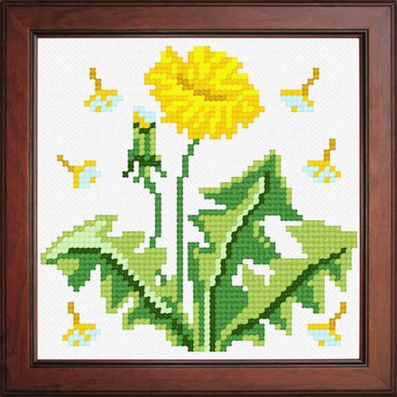 Одуванчик Ткань для вышивания с нанесённым рисунком Orchidea O-1112 - Вишивка хрестиком і бісером - Овечка Рукодільниця