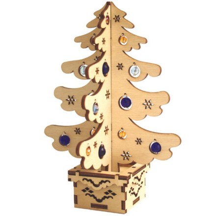 Новогодняя елка Набор новогоднего украшения с фанеры Чарівна мить F-023 - Вышивка крестиком и бисером - Овца Рукодельница