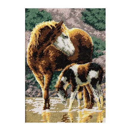 Набор для вышивки крестом Dimensions 65073 Sunlit Horses - Вишивка хрестиком і бісером - Овечка Рукодільниця