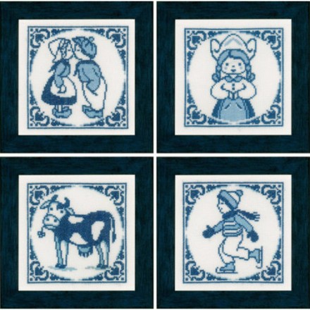Синий комплект Набор для вышивки крестом LanArte PN-0164061 - Вышивка крестиком и бисером - Овца Рукодельница
