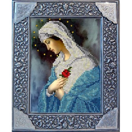 Діва Марія з трояндою Набір для вишивання бісером КіТ 20918К - Вишивка хрестиком і бісером - Овечка Рукодільниця