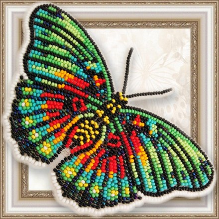 Набор для вышивки бисером бабочки на прозрачной основе Вдохновение Euphaedra edwardsi BGP-063 - Вишивка хрестиком і бісером - Овечка Рукодільниця