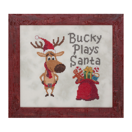 GP-268 Схема "Bucky Plays Santa" Glendon Place - Вишивка хрестиком і бісером - Овечка Рукодільниця