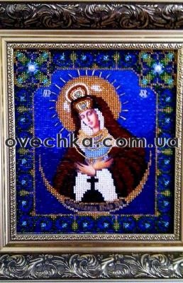 Икона Богородица Остробрамская - Вышивка крестиком и бисером - Овца Рукодельница