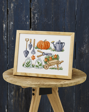 Набір для вишивання Гарбуз і лійка (Pumpkin and Watering Can) PERMIN - Вишивка хрестиком і бісером - Овечка Рукодільниця