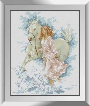 Набір для малювання каменями алмазний живопис Dream Art Прогулянка з конем (квадратні, повна) 31382D - Вишивка хрестиком і бісером - Овечка Рукодільниця