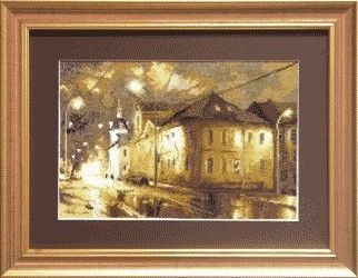 Набір для вишивки хрестиком Чарівна Мить 557ч Нічний проспект - Вишивка хрестиком і бісером - Овечка Рукодільниця