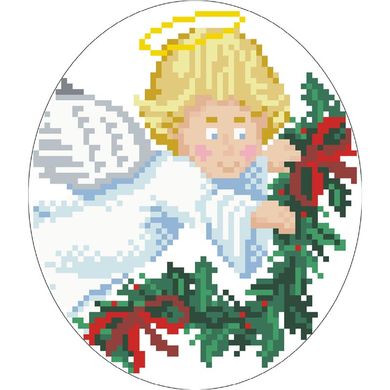 Набор для вышивания нитками Барвиста Вышиванка Сшитая новогодняя игрушка Рождественский ангел (серия: Ангелочки) 14х16 ТР218аБ1416i - Вышивка крестиком и бисером - Овца Рукодельница