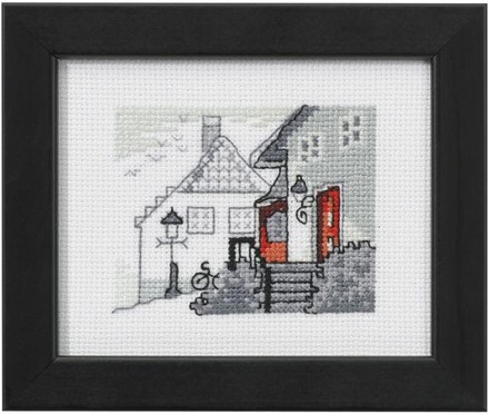 Красный дом. Набор для вышивания. Permin (14-0140) - Вышивка крестиком и бисером - Овца Рукодельница