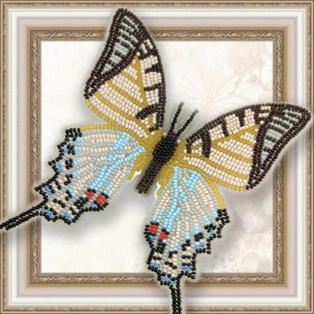 Набор для вышивки бисером бабочки на прозрачной основе Вдохновение Парусник Протесилай BGP-024 - Вышивка крестиком и бисером - Овца Рукодельница