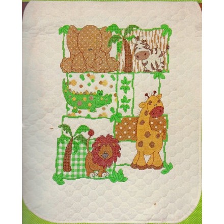 Набор для вышивания одеяла Dimensions 70-73880 Kimba Baby Ouilt - Вышивка крестиком и бисером - Овца Рукодельница