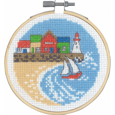 Набір для вишивання "Будиночки біля пристані (Houses harbour)" PERMIN - Вышивка крестиком и бисером - Овца Рукодельница