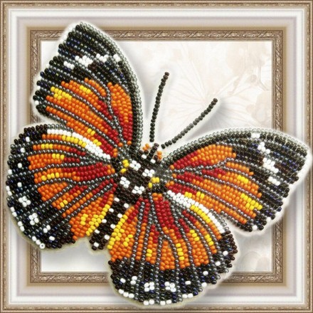 Набор для вышивки бисером бабочки на прозрачной основе Вдохновение Euphaedra Eleus BGP-057 - Вишивка хрестиком і бісером - Овечка Рукодільниця