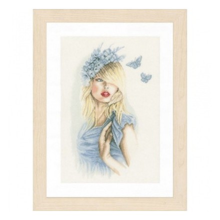Набор для вышивания Lanarte PN-0155691 Синие бабочки - Вышивка крестиком и бисером - Овца Рукодельница
