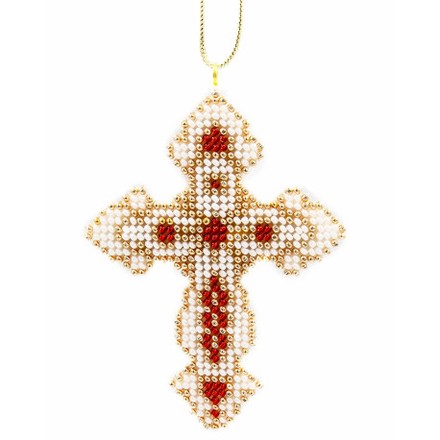 Крестик красный Набор для вышивания бисером объемной вышивки Golden Key N-069 - Вишивка хрестиком і бісером - Овечка Рукодільниця